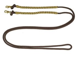 CG HEUNETZE rope reins Flavor brown with braiding beige...