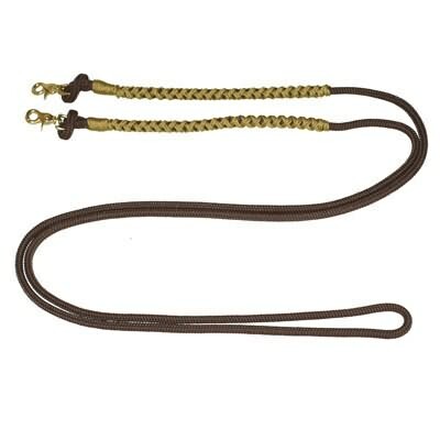 CG HEUNETZE rope reins Flavour black with braiding gray closed