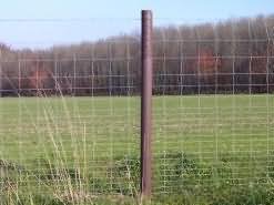 HANIT round post with stable reinforcement made of recycled plastic 2m L 80cm thick grey