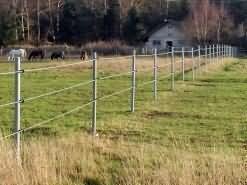 HANIT round post with stable reinforcement made of recycled plastic 2m L 80cm thick grey