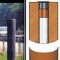 HANIT round post with stable reinforcement made of recycled plastic 2m L 80cm thick grey