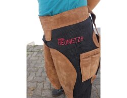 CG HEUNETZE Leather Apron Cordura with Leather Trim, Padded Short Brown