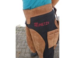 CG HEUNETZE Cordura Apron with Leather Trim Padded Short Camel