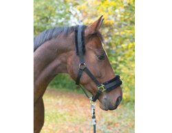 KERBL Halter Flauschi with woven fur size 2 Thoroughbred black
