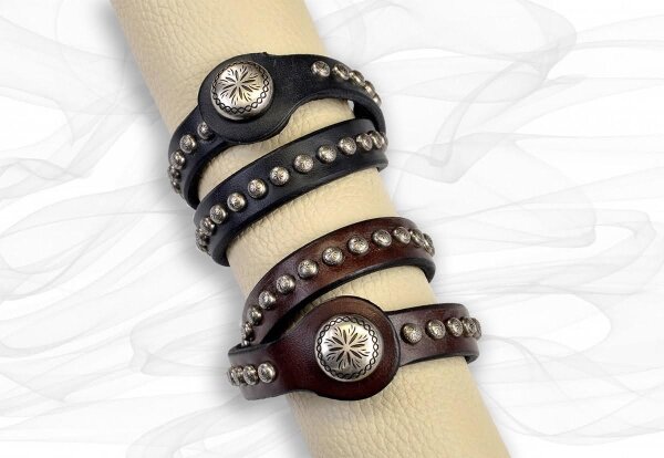 Rustic Wrap Bracelet Silver Pony Black