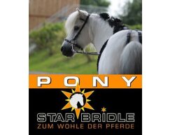 STARBRIDLE Shanks with nose and chin strap Pony Black