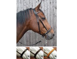 BITLESS BRIDLE Leder Pony Haselnuss