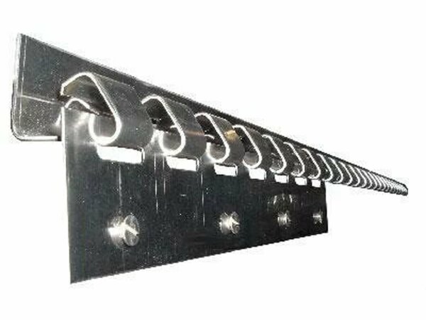 Wall mounting for PVC strips (without clamping profile)