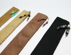 Protective cover for hoof plane or hoof rasp suede with beautiful beads