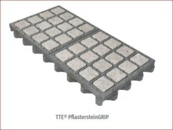 TTE Pflastersteine GRIP für Multidrain von Hübner-Lee - grau, raue höhere Oberfläche 74 mm x 74 mm x 51 mm