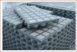 TTE paving stones GRIP for Multidrain by Hübner-Lee - grey, rough higher surface 74 mm x 74 mm x 51 mm