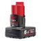 Batterie 12 Volt 6 Ah REDLITHIUM™ pour tous les outils de la gamme Milwaukee M12