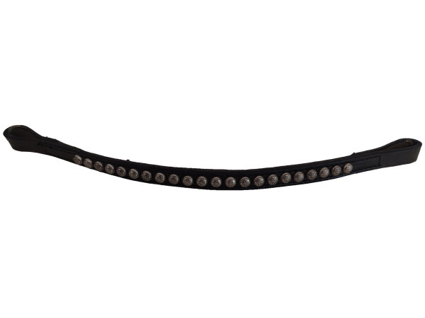 Browband with Antique Rivets Black Remaining Stock
