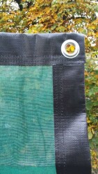 CG HEUNETZE Filet brise-vent 3m x 2,45m avec oeillets et renforcement des bords Noir Pièce unique